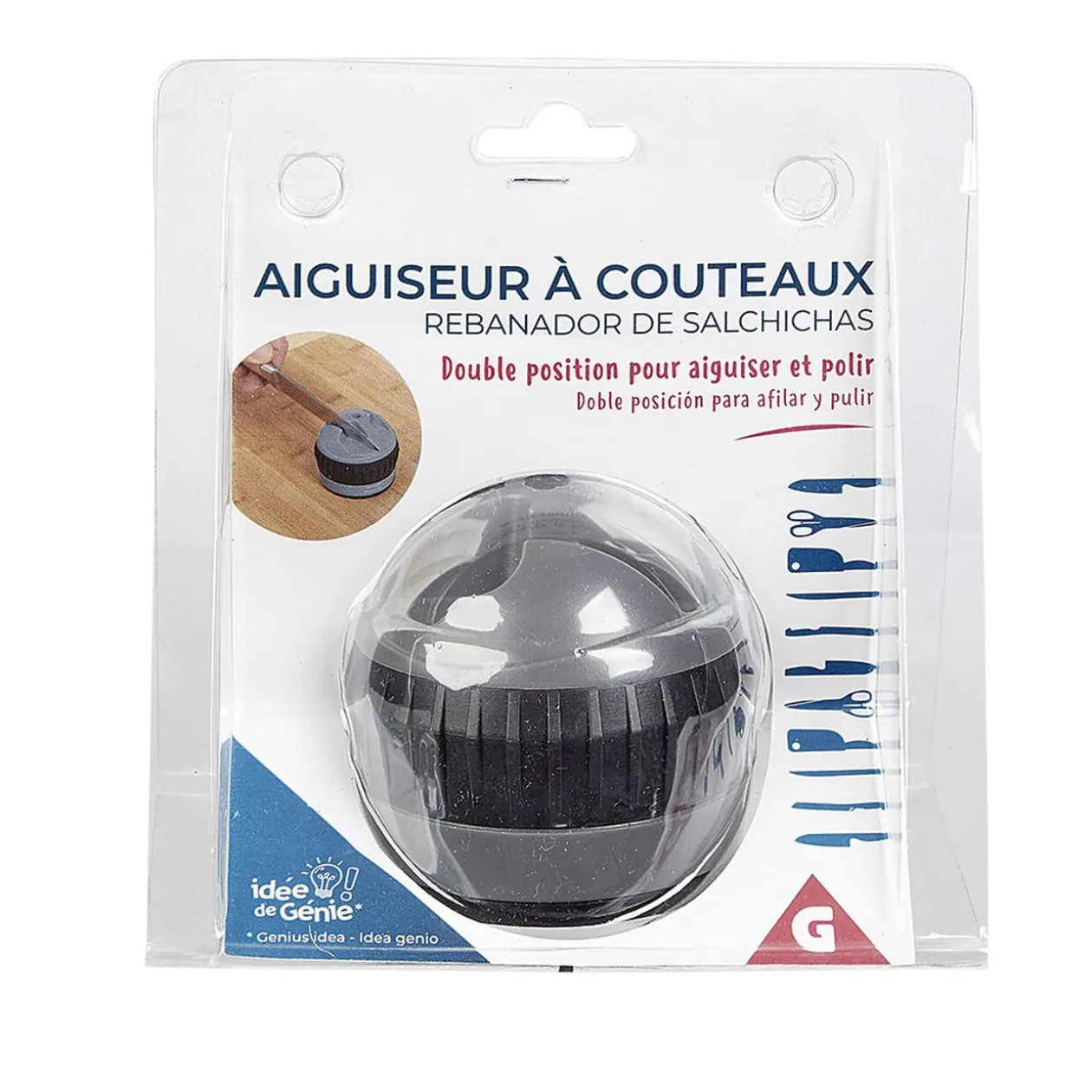Aiguiseur à couteaux double position