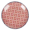 Assiette à dessert design carreaux de ciment rouge