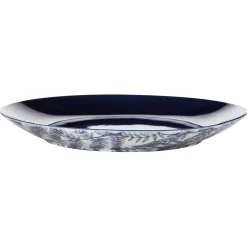 Assiette à dessert en porcelaine décor feuillage