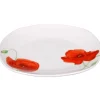 Assiette à dessert motif coquelicot