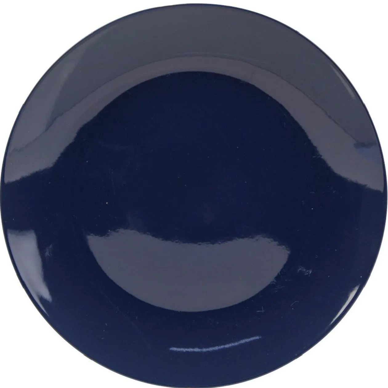 Assiette à dessert motif feuillage bleu et blanc