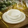 Assiette à dessert Oslo blanche bord doré Ø19cm
