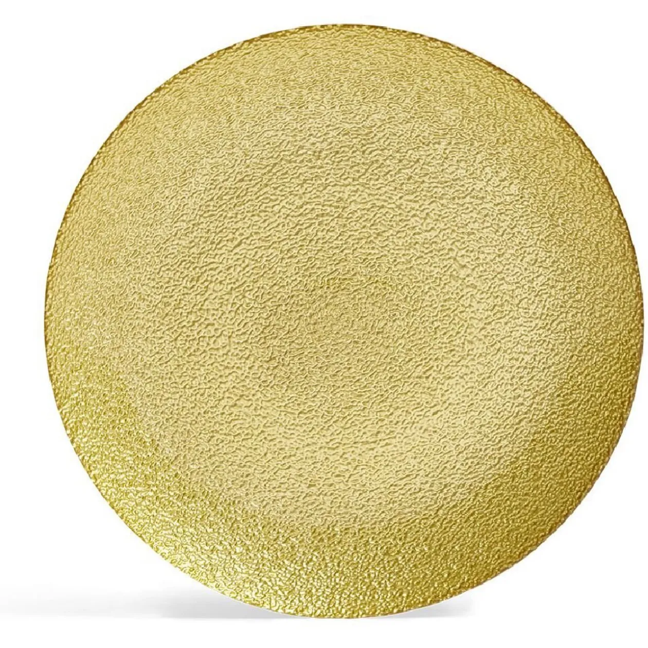 Assiette à dessert ronde doré en verre Ø21cm