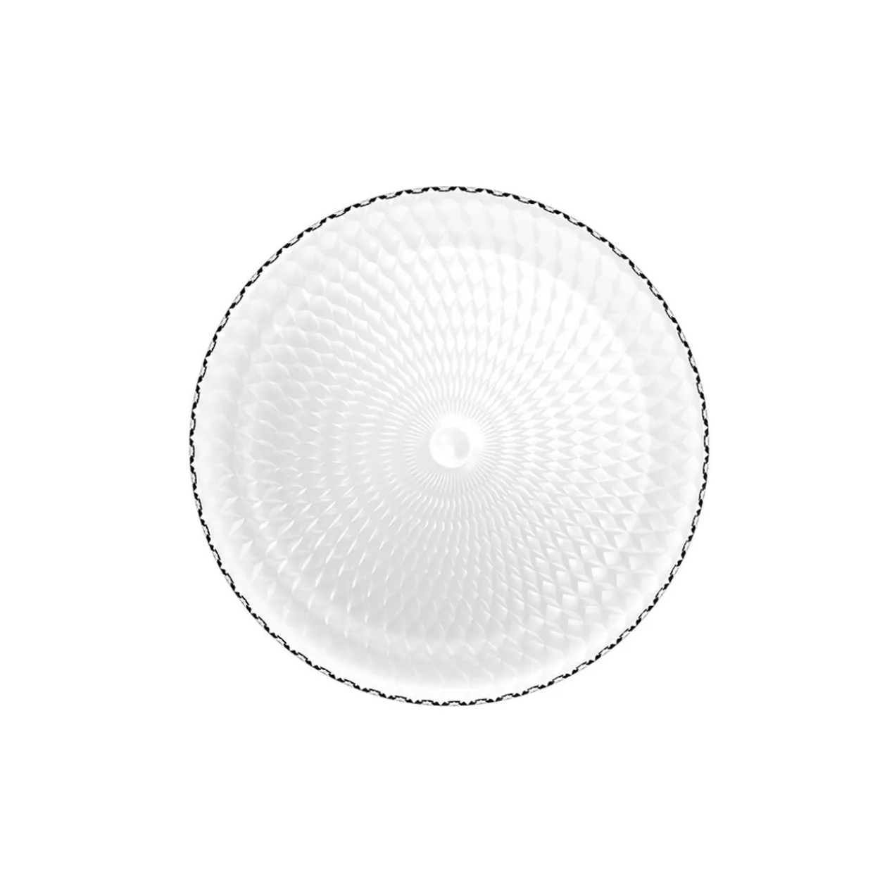 Assiette à dessert ronde Pampilles blanc transparent Ø 19 cm