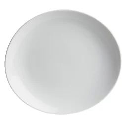 Assiette à steak blanche unie ronde