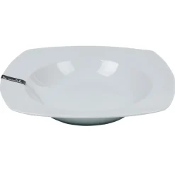 Assiette creuse carrée blanche Les essentiels