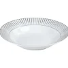 Assiette creuse en porcelaine motif argenté