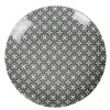 Assiette grise avec motif fleur blanche Dolce Vita