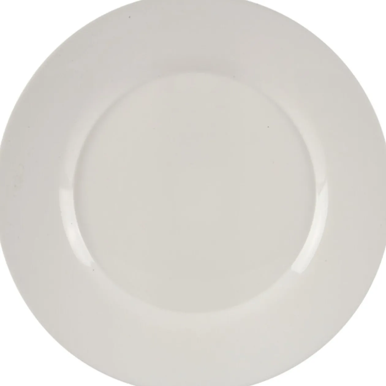 Assiette plate blanche opale