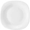 Assiette plate carrée blanche Carine Opal