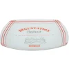 Assiette plate carrée bords arrondis design bistrot