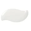 Assiette plate forme feuille blanche
