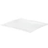 Assiette plate forme losange blanc