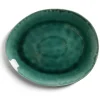 Assiette plate grès effet artisanal 28,5x24cm