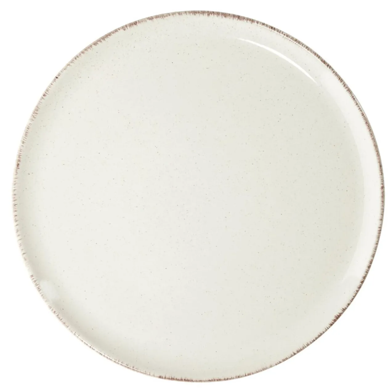 Assiette plate Lisbonne en grès beige Ø27cm