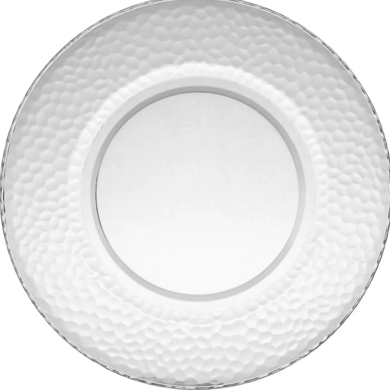 Assiette plate plastique martelé