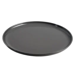 Assiette plate ronde Oslo grise