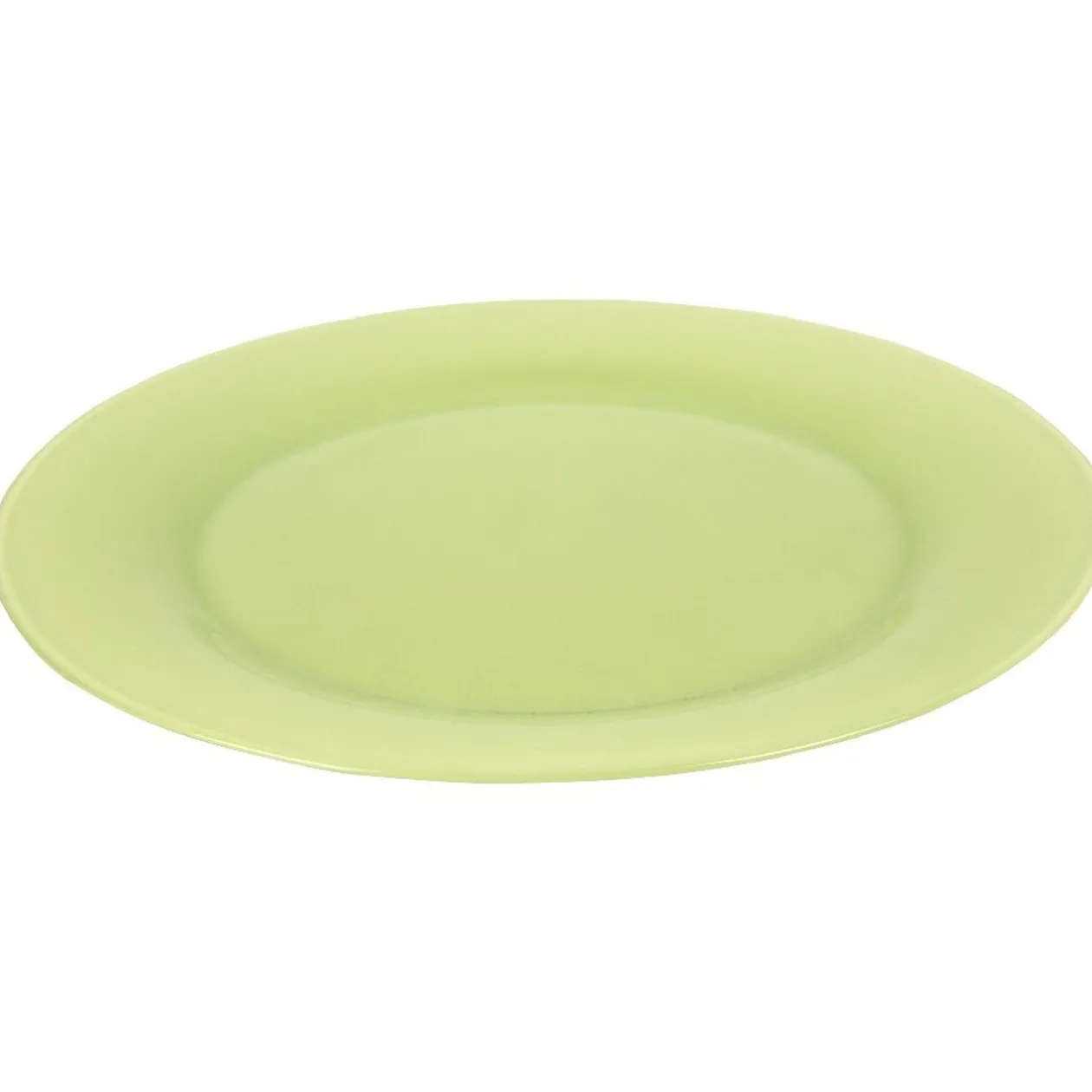 Assiette plate verte amande