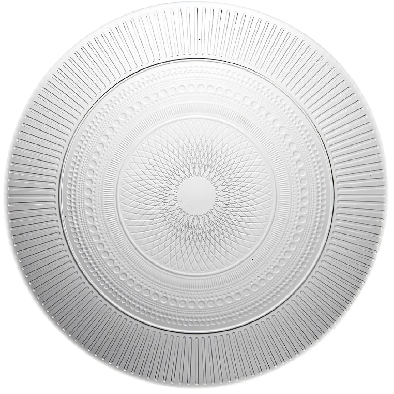 Assiette ronde plate en verre transparent Luminarc Louison ø 25 cm