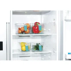 Bac de rangement pour frigo avec poignée x4