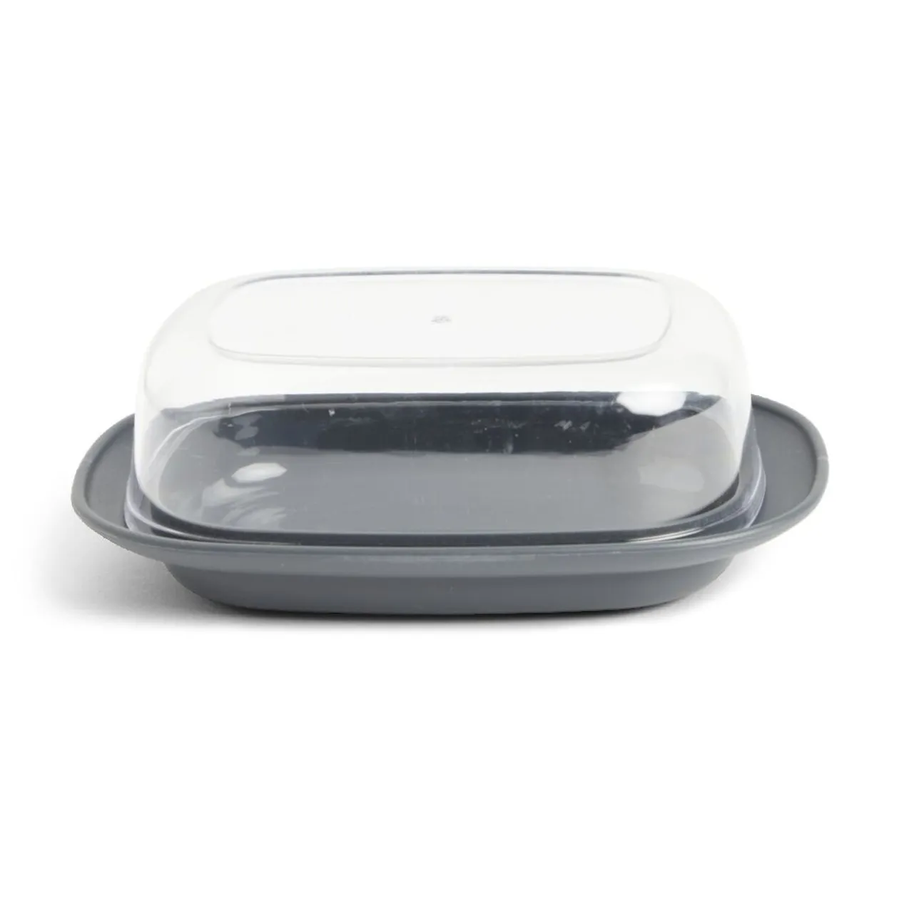 Beurrier plastique sans BPA transparent ou gris 17,4x12,5xH6cm