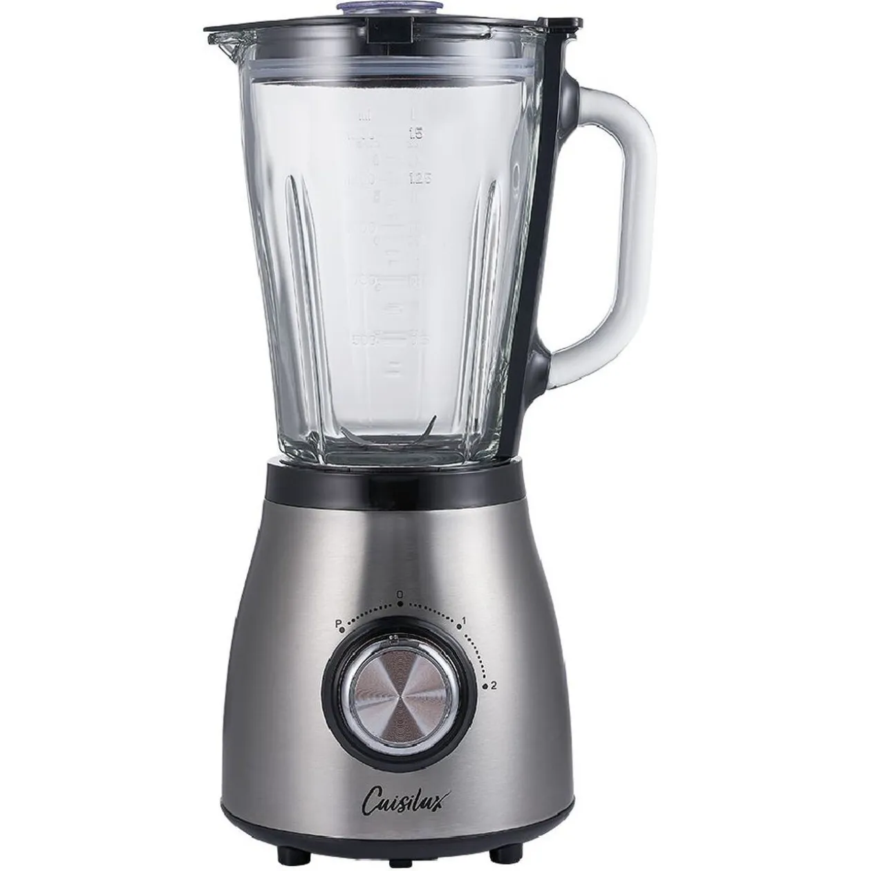 Blender en inox et bol en verre gradué 1,5 L