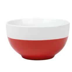 Bol bicolore blanc et rouge