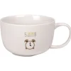 Bol jumbo blanc motif réveil