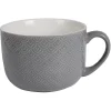 Bol jumbo motifs gris blanc