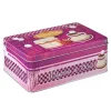 Boîte à sucre en métal design vintage luxe rose fuchsia