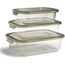 Boîte alimentaire en verre avec couvercle étanche à clips 1L