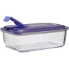Boîte alimentaire Luminarc Easy Box verre transparent et bleu 122 cl