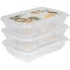 Boîte alimentaire motif légumes et fruits 1 L x3