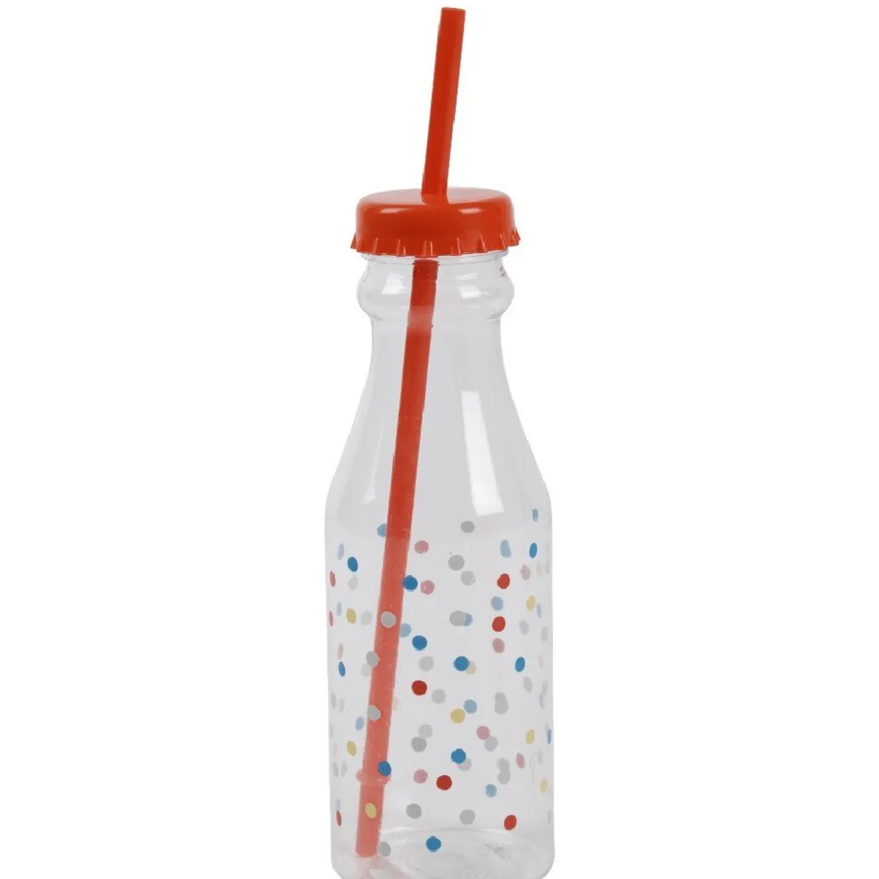 Bouteille en plastique avec paille
