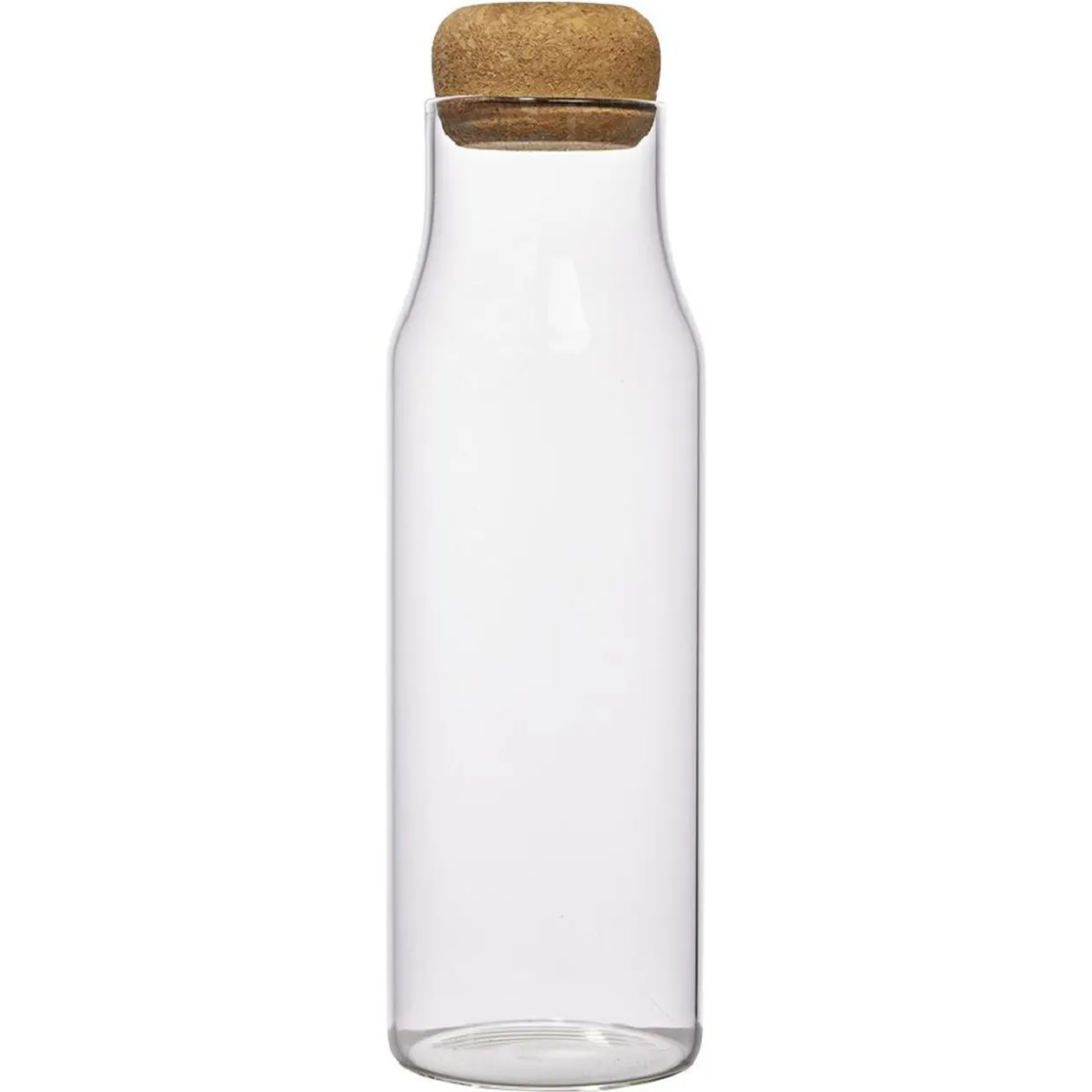 Bouteille en verre avec bouchon liège 1L