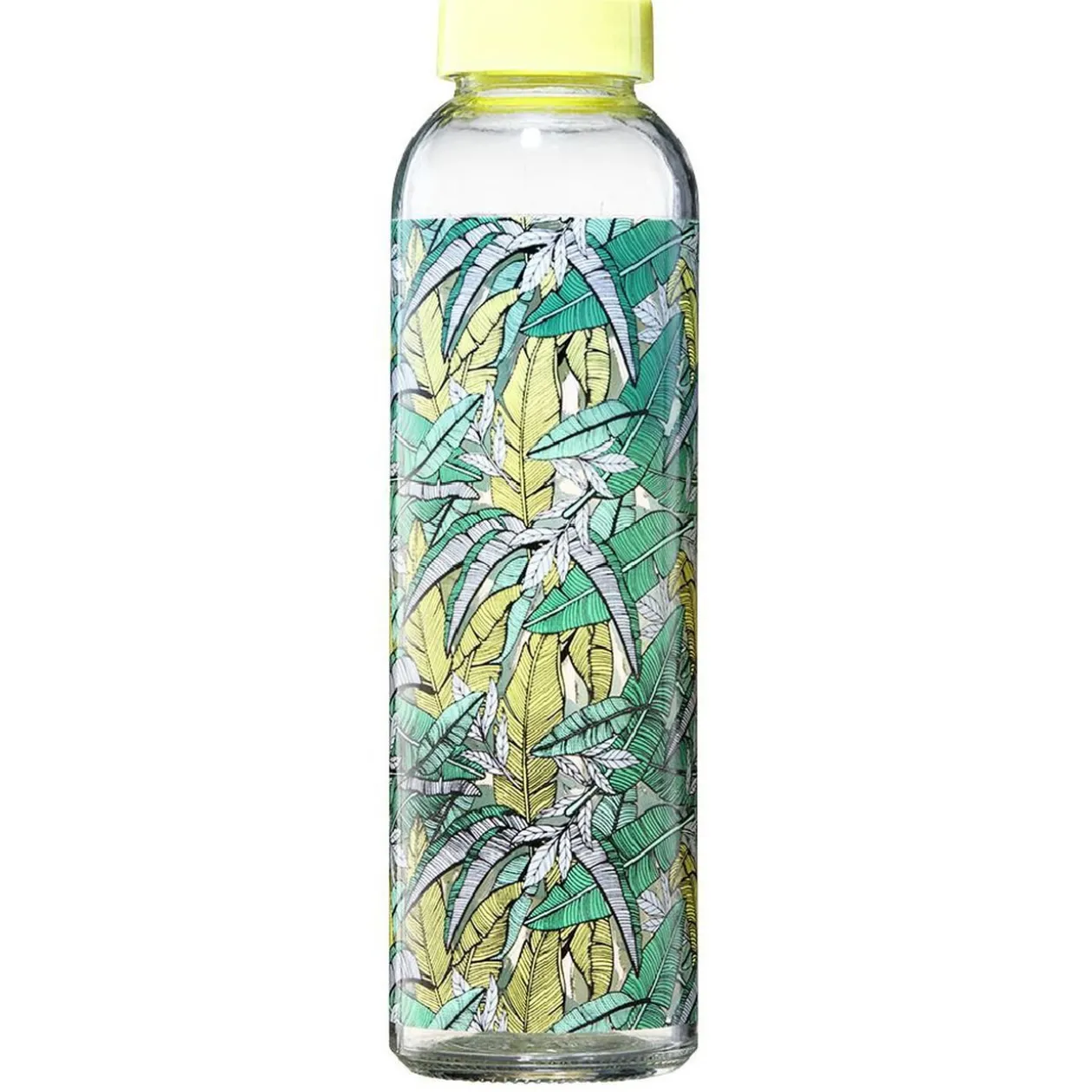 Bouteille en verre motif exotique 500 ml