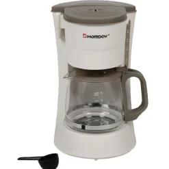 Cafetière électrique Homday blanche taupe