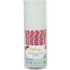 Caissette à muffin en carton rose vert décor pois blanc x25