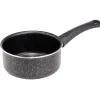 Casserole effet pierre antiadhérente noir Ø16xH7,5cm