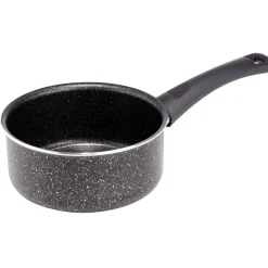 Casserole effet pierre antiadhérente noir Ø16xH7,5cm