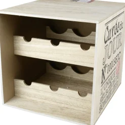 Cave à vin en bois pour 6 bouteilles