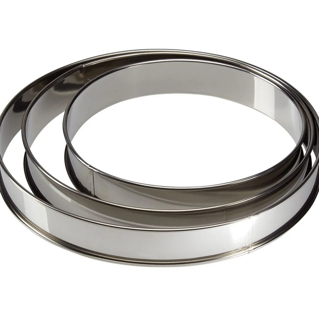 Cercle à pâtisserie en inox x3