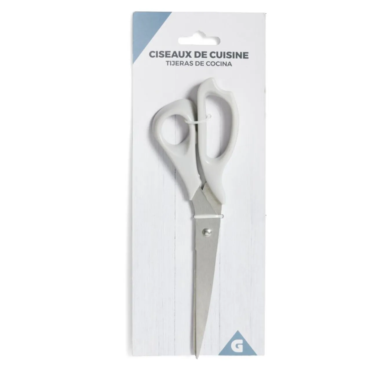 Ciseaux de cuisine en inox avec poignée plastique blanc ou noir