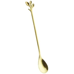 Coffret 6 petites cuillères inox doré