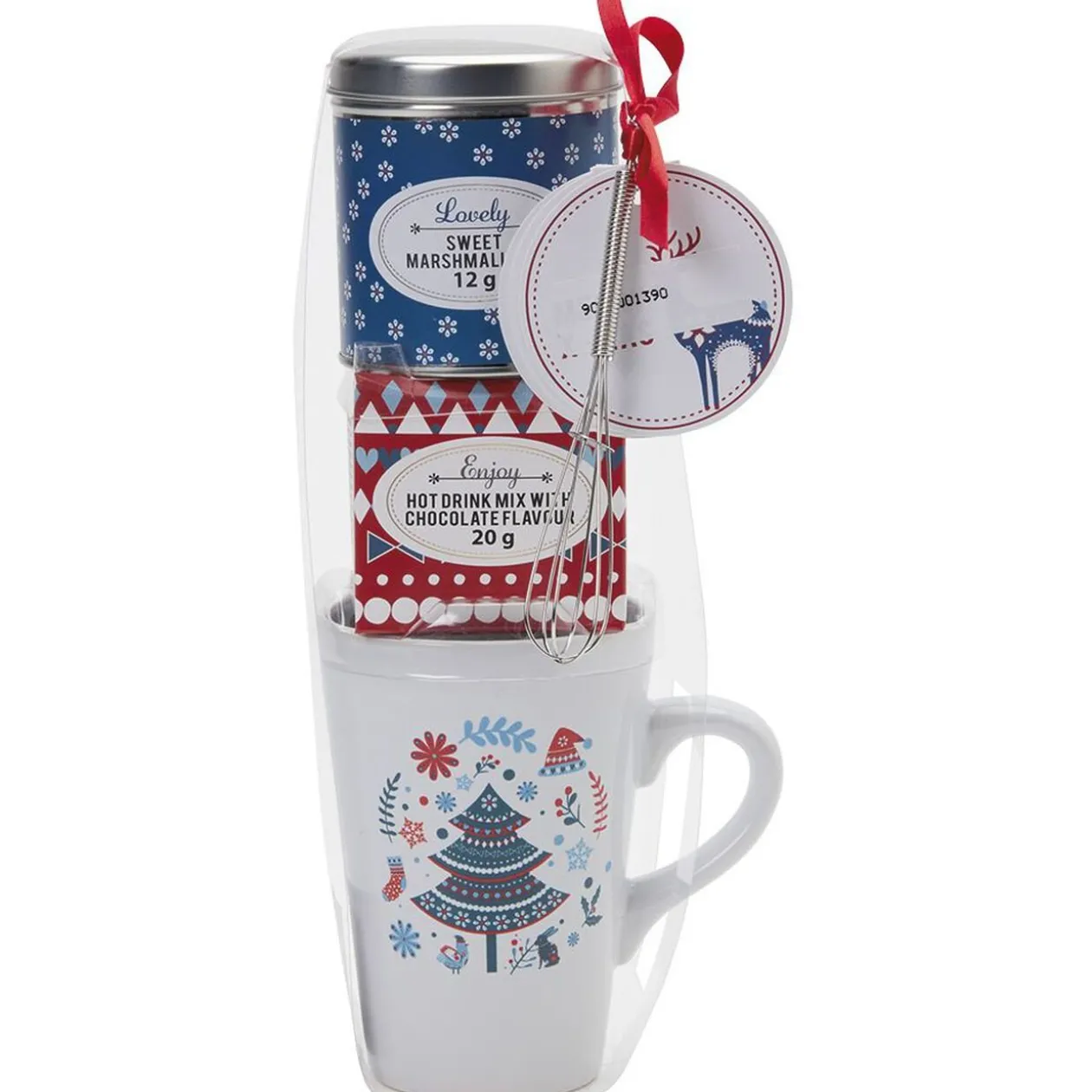 Coffret mug 400 ml avec boisson et biscuits Noël scandinave
