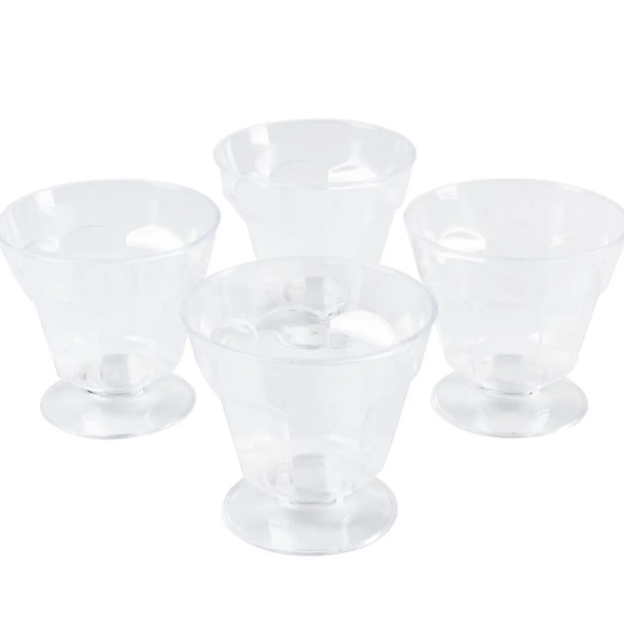 Coupe à glace plastique transparente x4