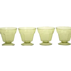 Coupe à glace plastique verte x4