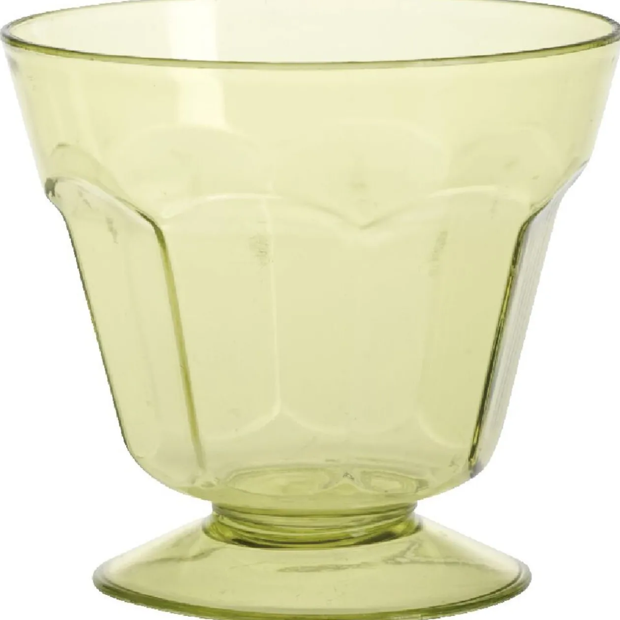 Coupe à glace plastique verte x4