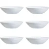Coupelle blanche Harena bord ligne en relief x6