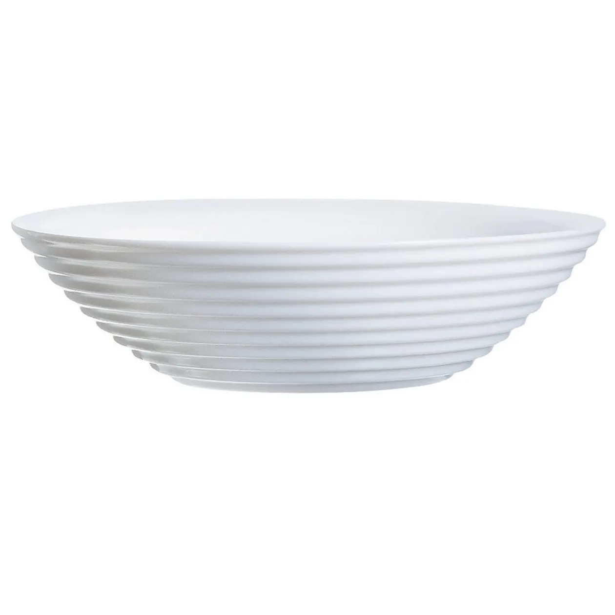 Coupelle blanche Harena bord ligne en relief x6